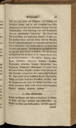 D. Neu-Ostpreußen. - Alt-Ostpreußen.