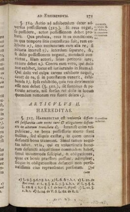 Articvlvs II. Haereditas.