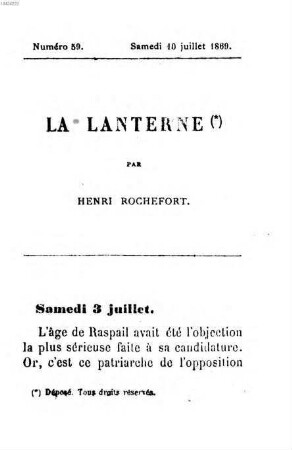 La lanterne. 59. 1869, 10. Juli