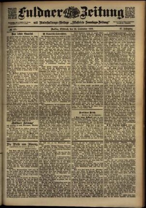 Ausgabe vom Mittwoch, den 26. September 1900.