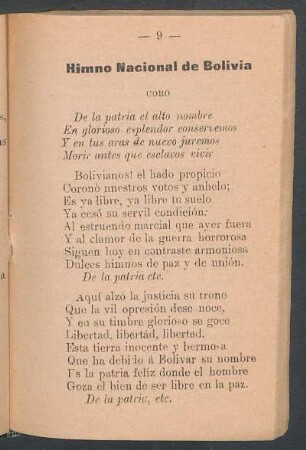Himno nacional de Bolivia