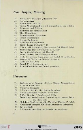 Zinn, Kupfer, Messing (Nr. 37-57)