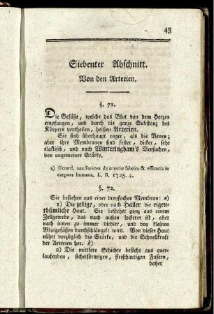Siebenter Abschnitt. Von den Arterien.