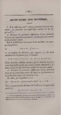 Questions d'examen (École polytechnique).