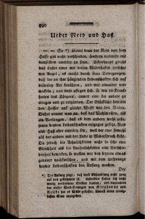Ueber Neid und Haß