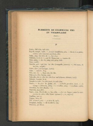 Elements de grammaire Tho et vocabulaire