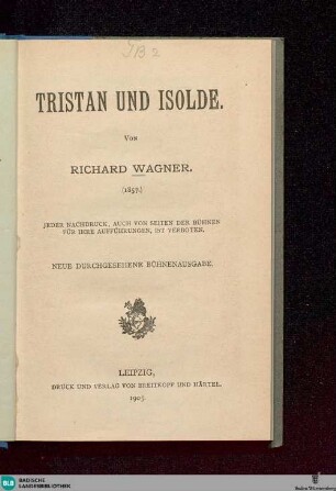 Tristan und Isolde