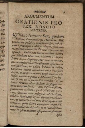 Oratio Por Sex Roscio Amerino