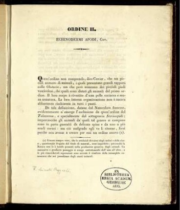 [4], [1], Text: [Fauna Del Regno Di Napoli Ossia Enumerazione Di Tutti Gli Animali Che Abitano Le Diverse Regioni Di Questo Regno E Le Acque Che Le Bagnano. [4]. [Animali Raggiati]. [1]