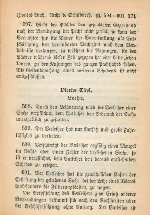Vierter Titel. Leihe
