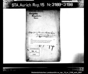 Die Befreiung des Gold- und Silberarbeiters Christoph Croon in Aurich von dem Erfordernis des 25jährigen Lebensalters zum selbständigen Gewerbebetrieb in Norden