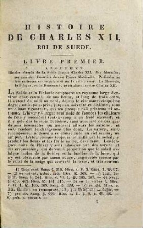 Histoire de Charles XII, roi de Suède, par Voltaire : Mit erl. Bemerkungen, Hinweisungen auf d. franz. Sprachlehren von Sanguin und Hirzel und e. vollst. Wörterbuche ; Zum Schul- und Privatgebrauch