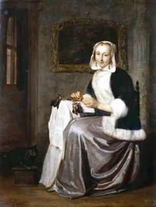 Die Dame mit dem Klöppelkissen