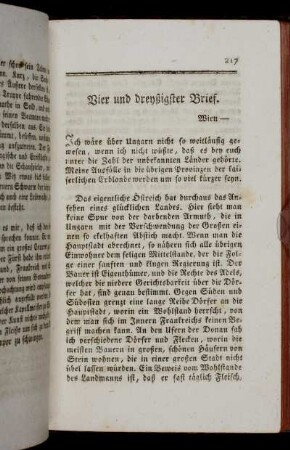 Vier und dreyßigster Brief. Wien