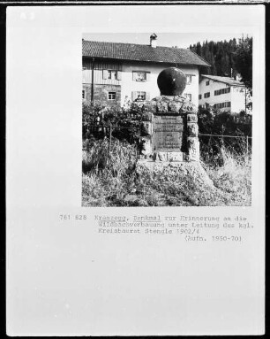 Denkmal zur Erinnerung an die Wildbachverbauung