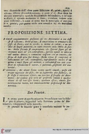Proposizione settima