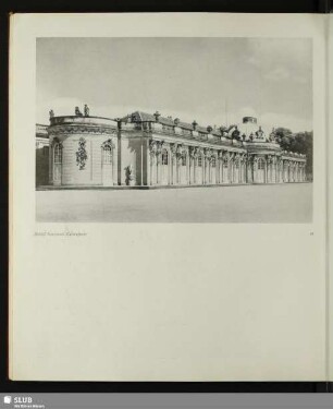 Schloß Sanssouci, Gartenfront