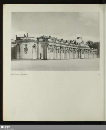 Schloß Sanssouci, Gartenfront