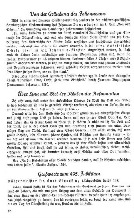 Von der Gründung des Johanneums