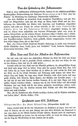 Von der Gründung des Johanneums