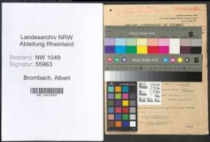 Entnazifizierung Albert Brombach , geb. 14.09.1898 (Verwaltungssekretaer)