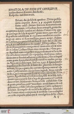 Epistola Df Fide Et Operibus
