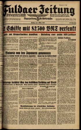 Ausgabe vom Freitag, den 06. März 1942.