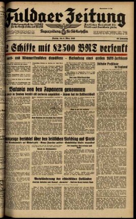 Ausgabe vom Freitag, den 06. März 1942.