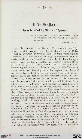 Fifth Station. Jesus is aided by Simon of Cyrene