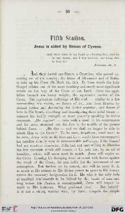 Fifth Station. Jesus is aided by Simon of Cyrene