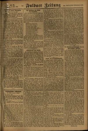 Zweite Ausgabe vom Sonntag, den 12. März 1922.