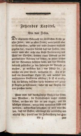 Zehendes Kapitel. Von dem Fasten.
