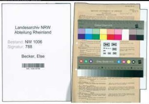 Entnazifizierung Else Becker , geb. 12.06.1912 ()