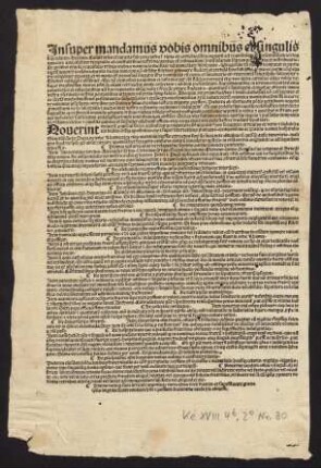 Insuper mandamus nobis omnibus et singulis