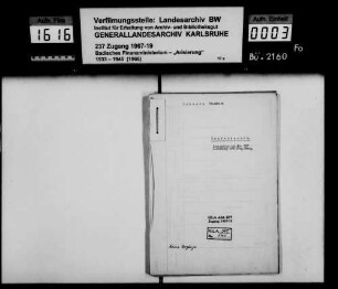 Schwarz, Friedrich, Eheleute in Grafenhausen Bewerber: Gebäudeverwertung in Basel Lagerbuch-Nr. 847 Freiburg