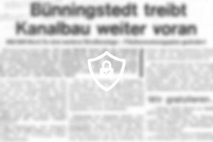 Bünningstedt treibt Kanalbau weiter voran
