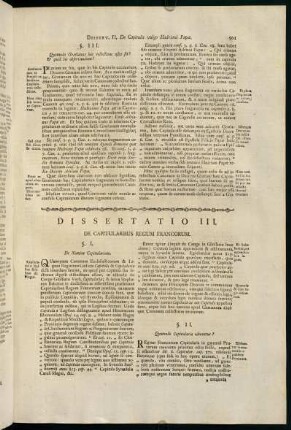501-507, Dissertatio III. De Capitularibus Regum Francorum.