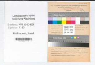 Entnazifizierung Josef Holthausen, geb. 31.03.1899 (Lehrer)