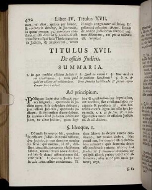 Titulus XVII. De officio Judicis