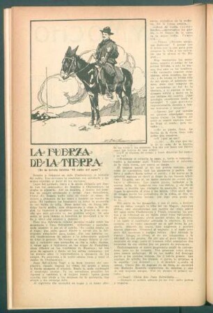 La fuerza de la tierra : (De la novela inédita "El culto del agua")