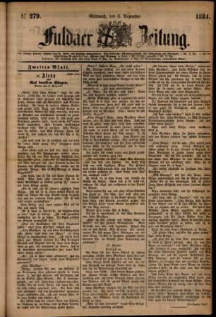 Ausgabe vom Mittwoch, den 03. Dezember 1884.