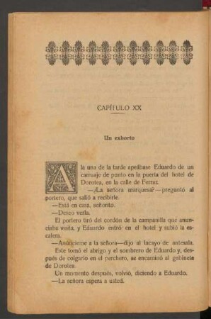 Capítulo XX - Un exhorto