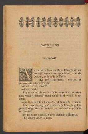 Capítulo XX - Un exhorto