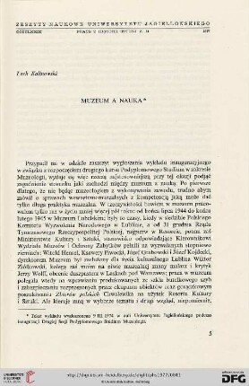14: Muzeum a nauka