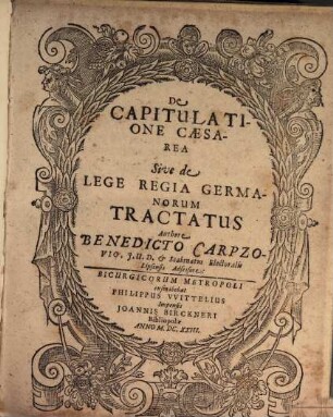De Capitulatione Caesarea Sive de Lege Regia Germanorum Tractatus