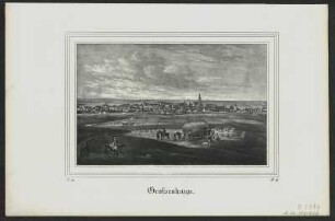 Ansicht von Großenhain, Lithographie, 1835 : Großenhayn - [Dresden] : [Pietzsch] , [1835]. - 1 Kunstblatt : Lithogr. ; 16 x 10 cm