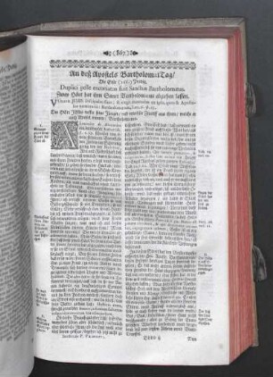 An deß Apostels Bartholomaei Tag.
