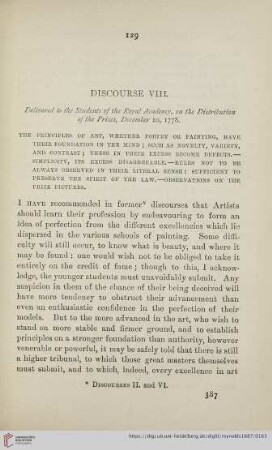 Discourse VIII