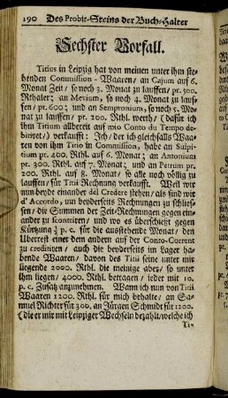 Sechster Vorfall.