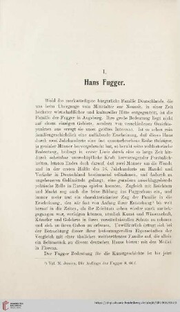 I. Hans Fugger